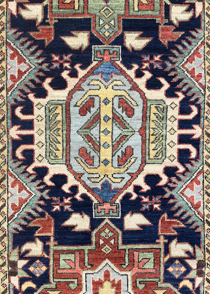 2'11"x14'7" Karaja Hand Knotted