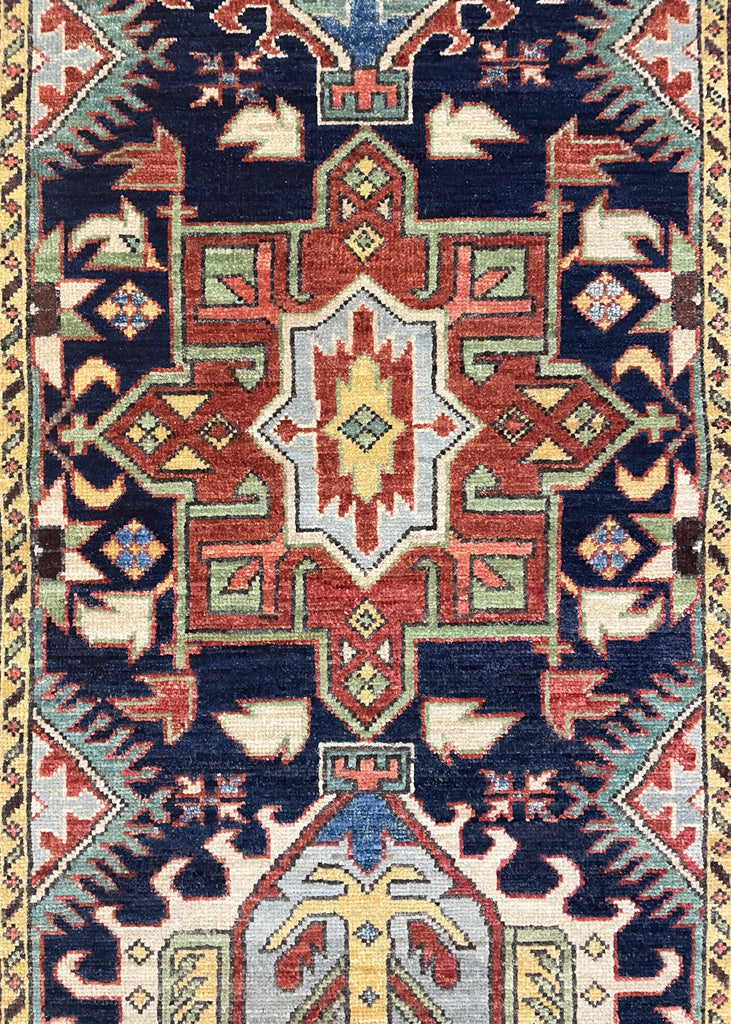 2'11"x14'7" Karaja Hand Knotted