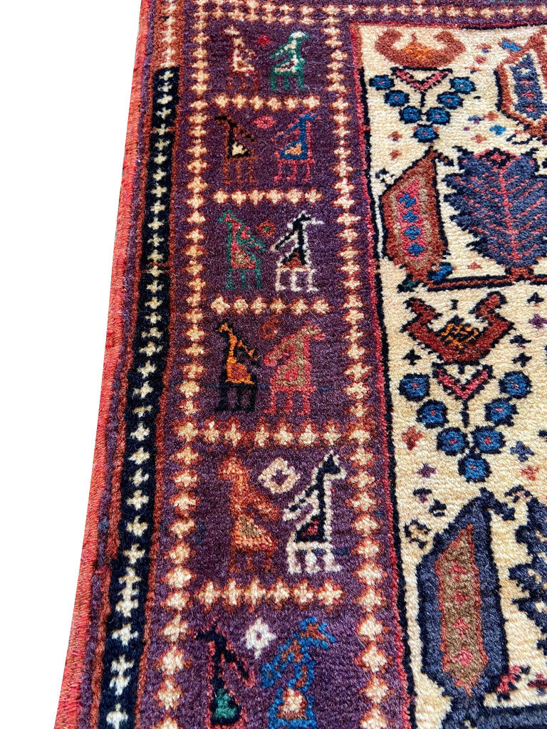 2'11"x1'7" Afshar Hand Knotted