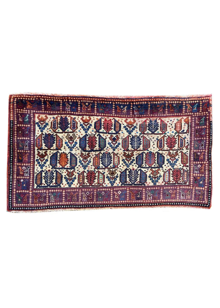 2'11"x1'7" Afshar Hand Knotted