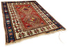 2'11"x3'11" Kazak Hand Knotted