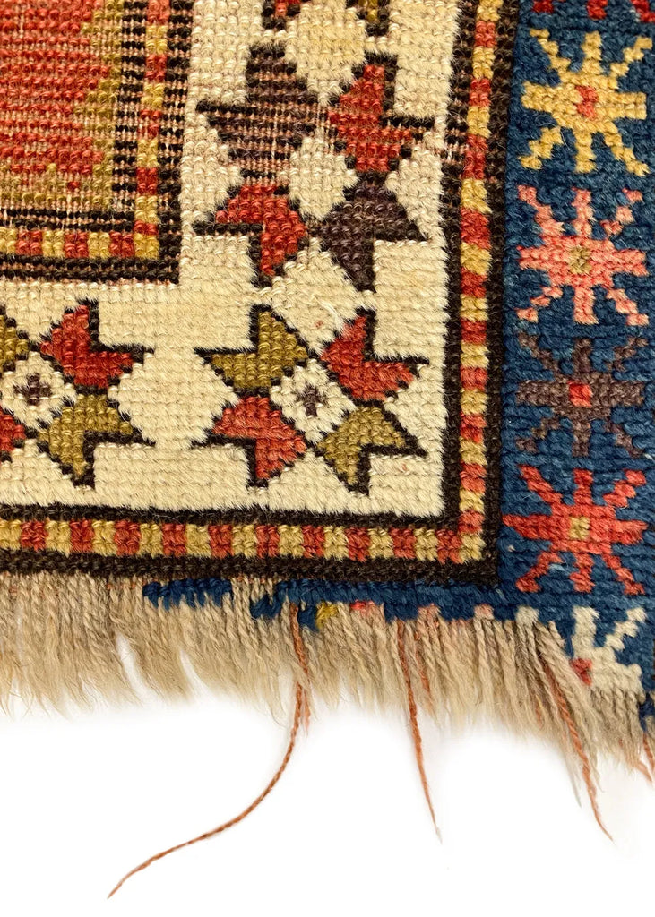 2'11"x3'11" Kazak Hand Knotted