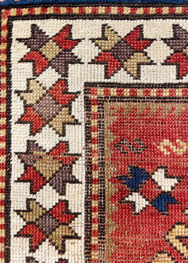 2'11"x3'11" Kazak Hand Knotted