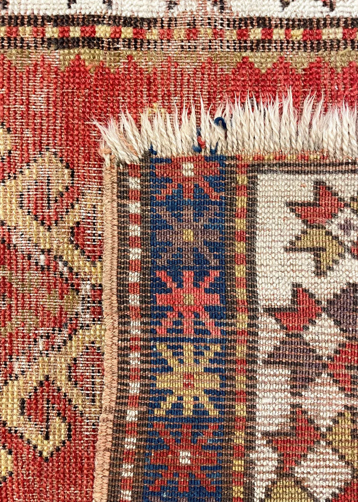 2'11"x3'11" Kazak Hand Knotted