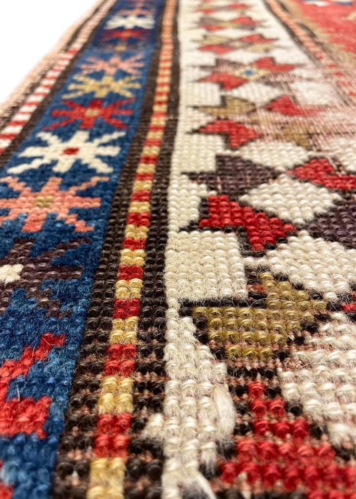 2'11"x3'11" Kazak Hand Knotted