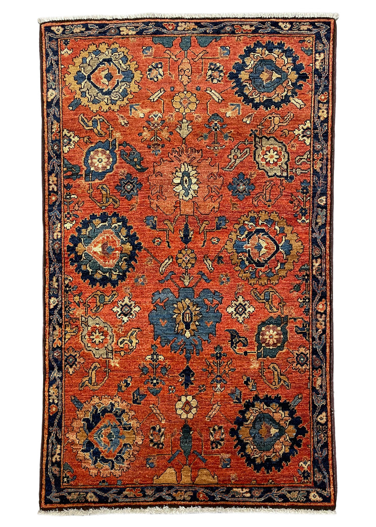 2'11"x4'10" Harshang Hand Knotted