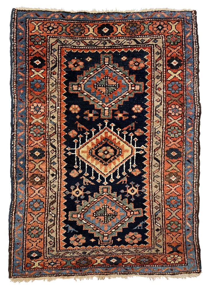 2'11"x4'1" Karaja Hand Knotted