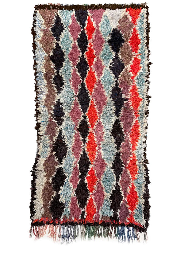 2'11"x5'6" Vintage Moroccan Hand Knotted