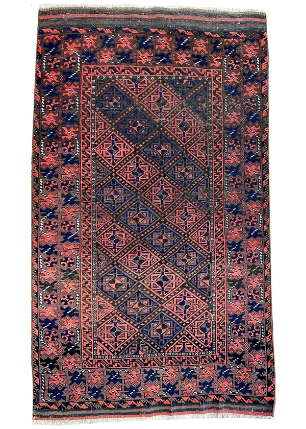 2'11"x5' Beluch Hand Knotted