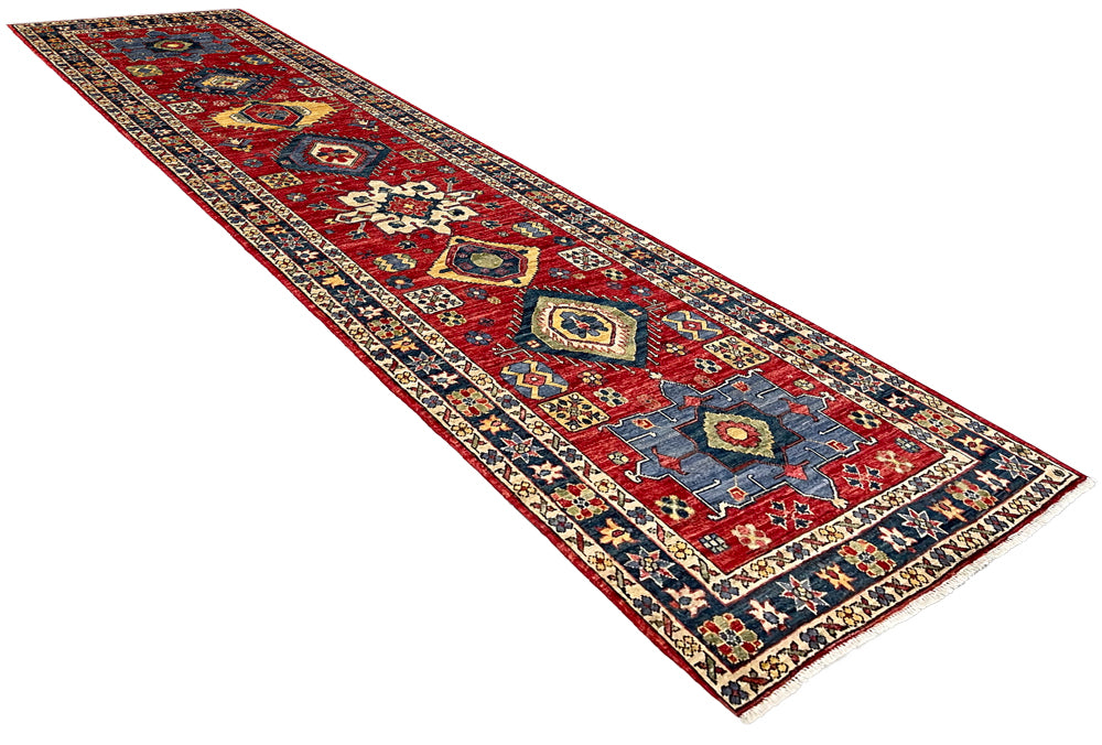 2'11"x9'10" Karaja Hand Knotted