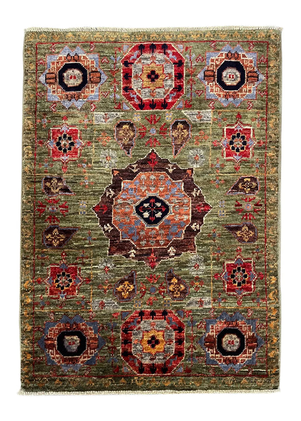 2'1"x2'11" Mamluk Hand Knotted