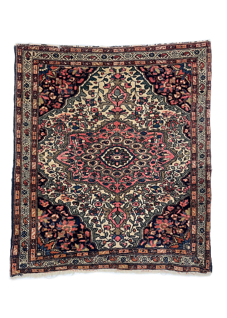 2'1"x2'4" Fereghan Sarouk Hand Knotted