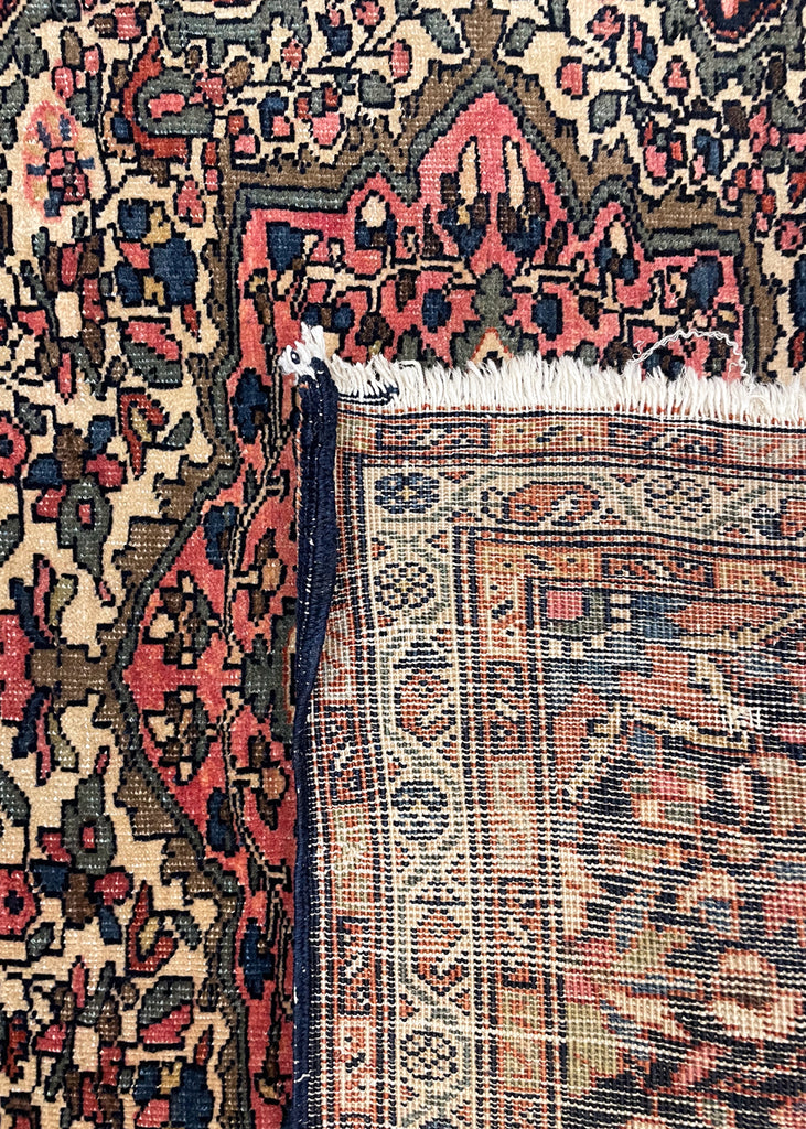 2'1"x2'4" Fereghan Sarouk Hand Knotted