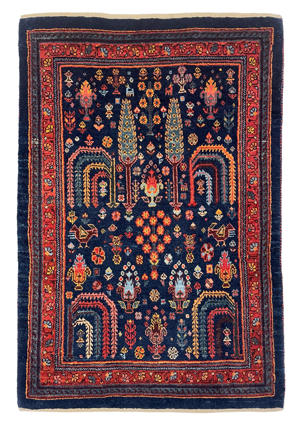 2'1"x3'1" Khamsehbaf Hand Knotted
