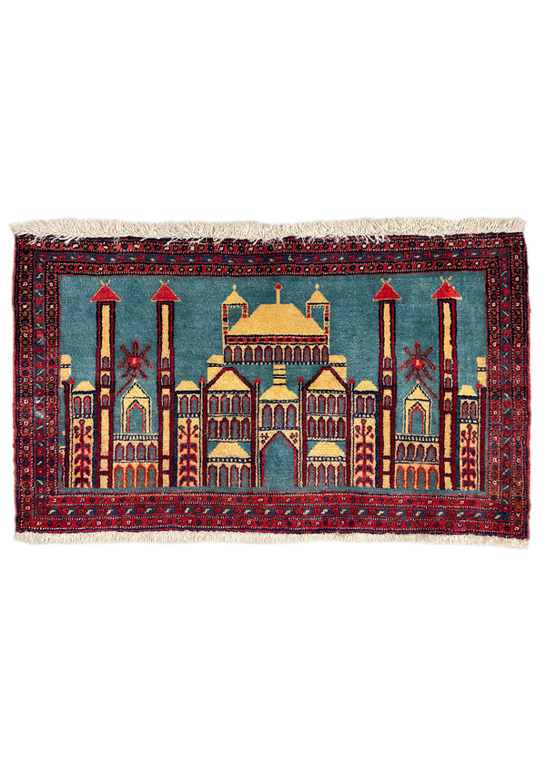 2'1"x3'5" Sennah Hand Knotted