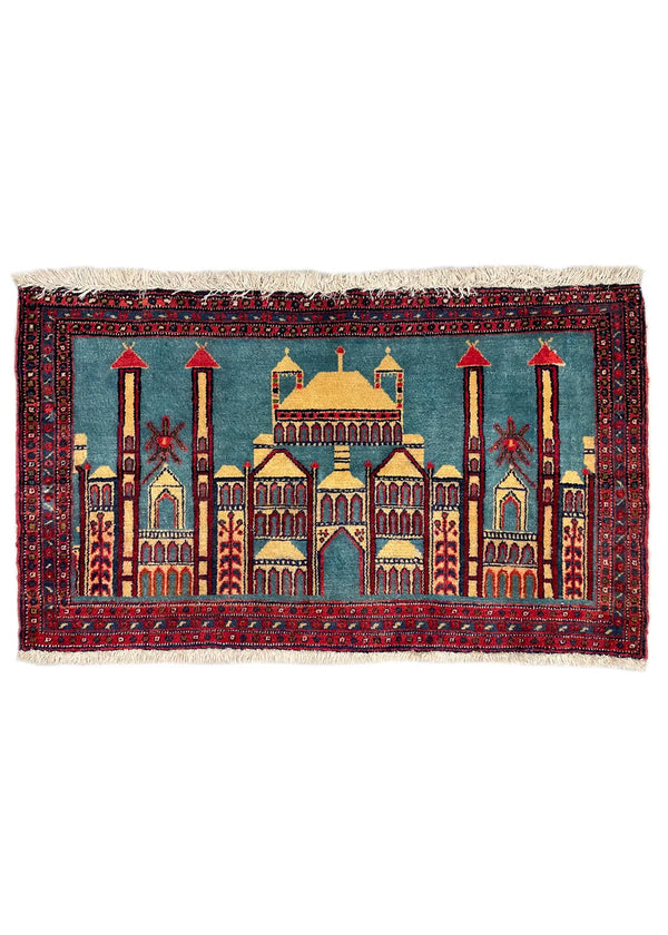 2'1"x3'5" Sennah Hand Knotted