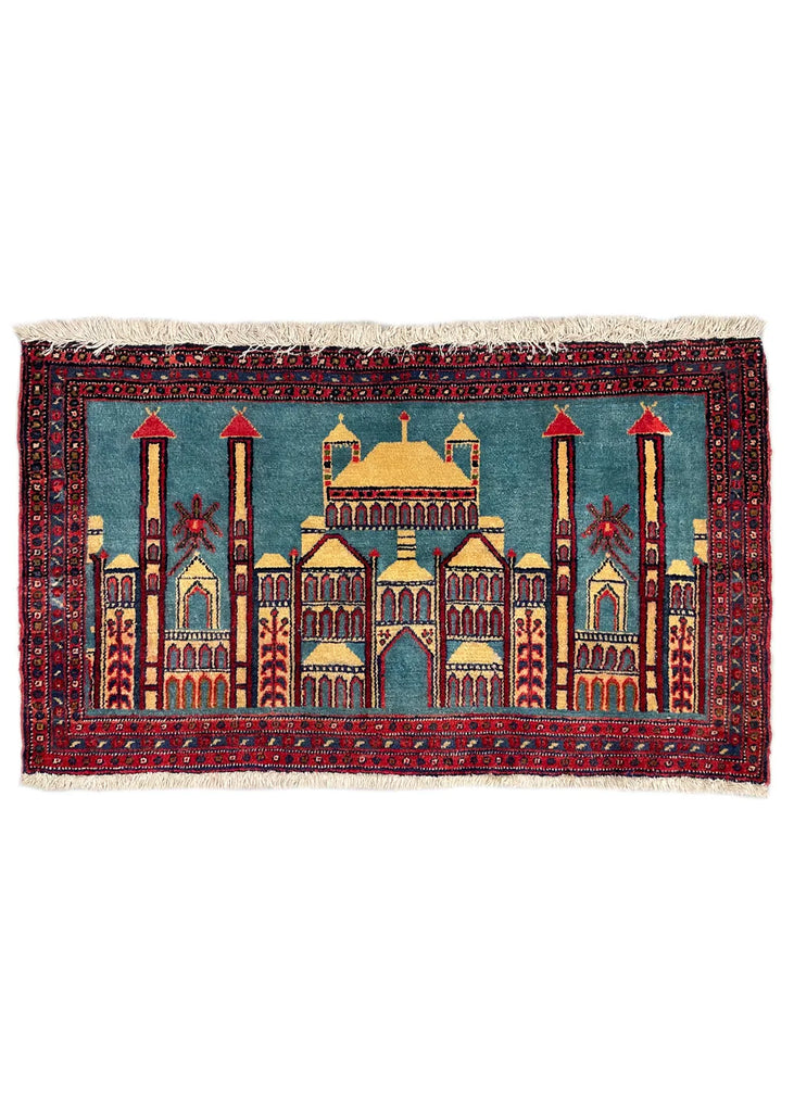 2'1"x3'5" Sennah Hand Knotted