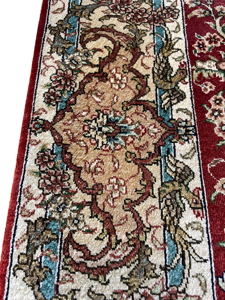 2'1"x3' Garden Scene Hand Knotted