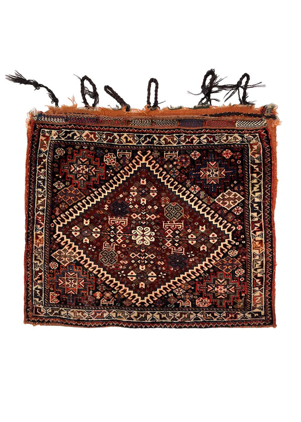 2'2"x2'4" Qashqai Khordjin Hand Knotted