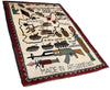 2'2"x3'2" Afghan War Rug Hand Knotted