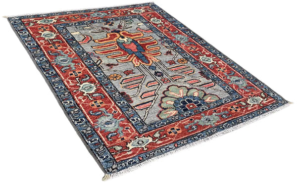 2'2"x3'2" Karaja Hand Knotted