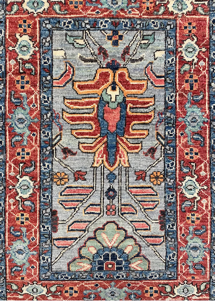 2'2"x3'2" Karaja Hand Knotted