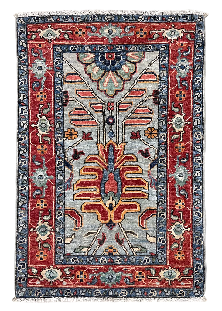 2'2"x3'2" Karaja Hand Knotted