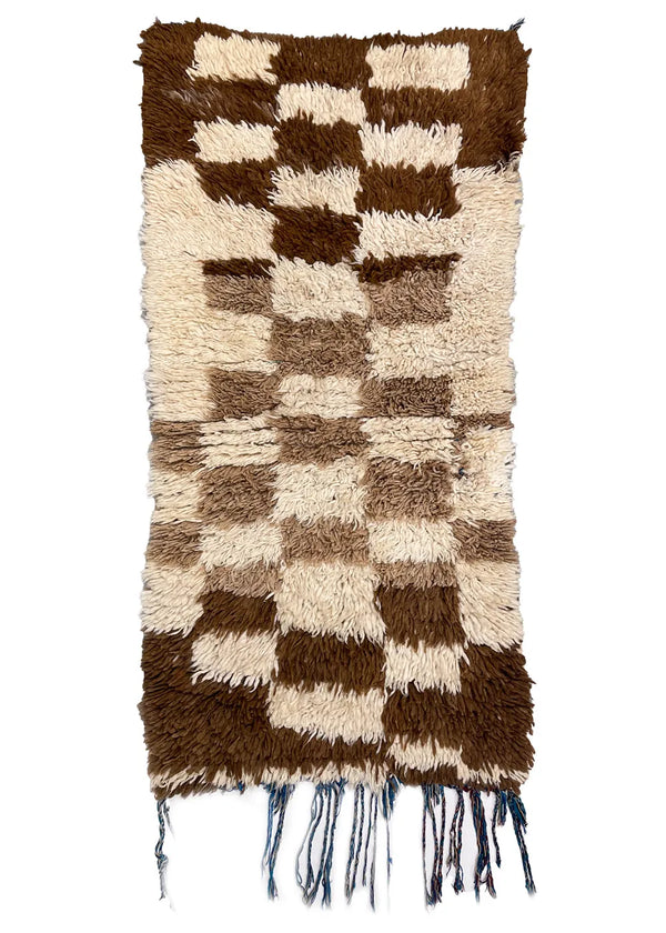 2'2"x4'6" Vintage Moroccan Hand Knotted