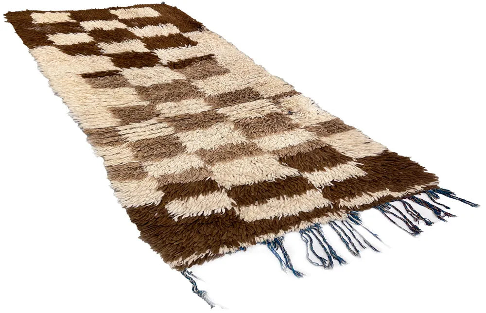 2'2"x4'6" Vintage Moroccan Hand Knotted