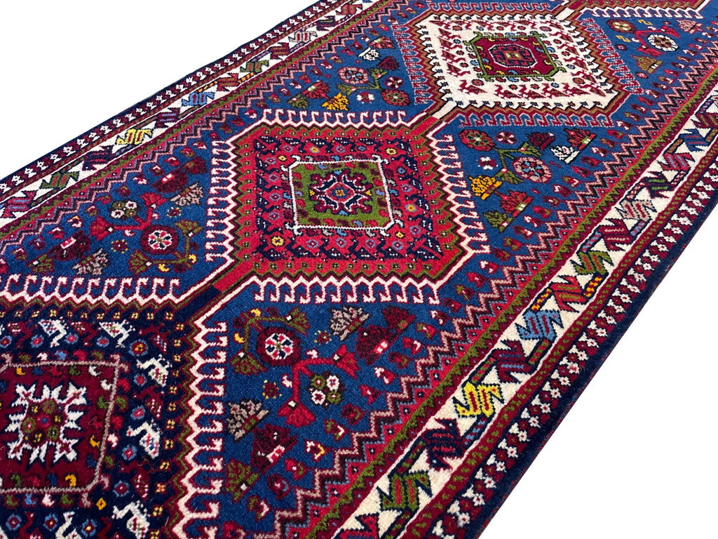 2'2"x9'7" Yalameh Hand Knotted