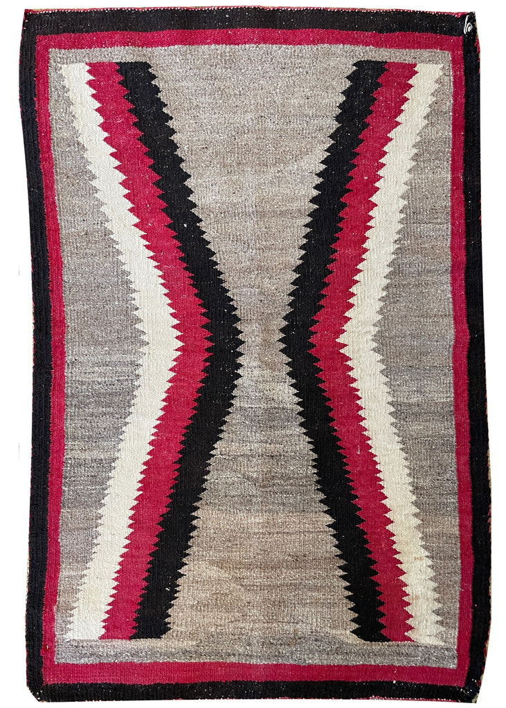 2'3"x3'5" Navajo Ganado Hand Woven