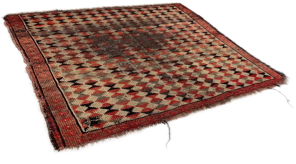 2'4"x2'3" Ersari Khordjin Hand Knotted