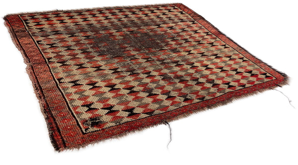 2'4"x2'3" Ersari Khordjin Hand Knotted