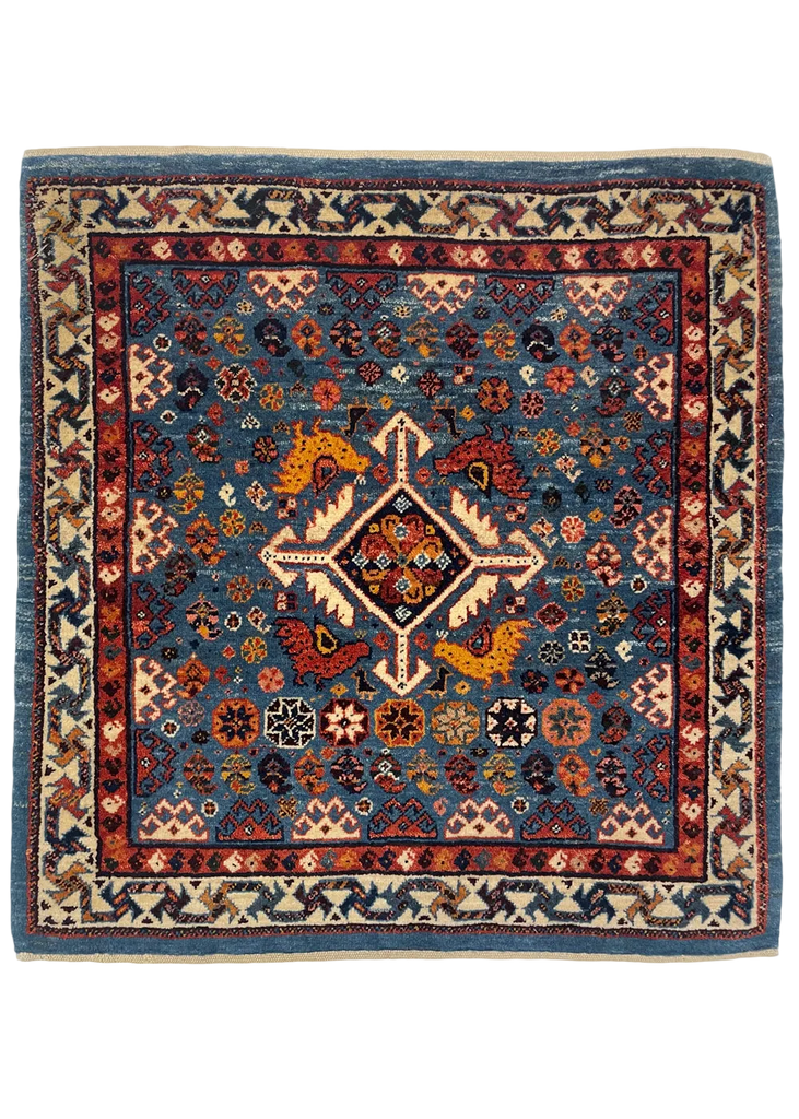 2'4"x2'6" Qashqai Hand Knotted