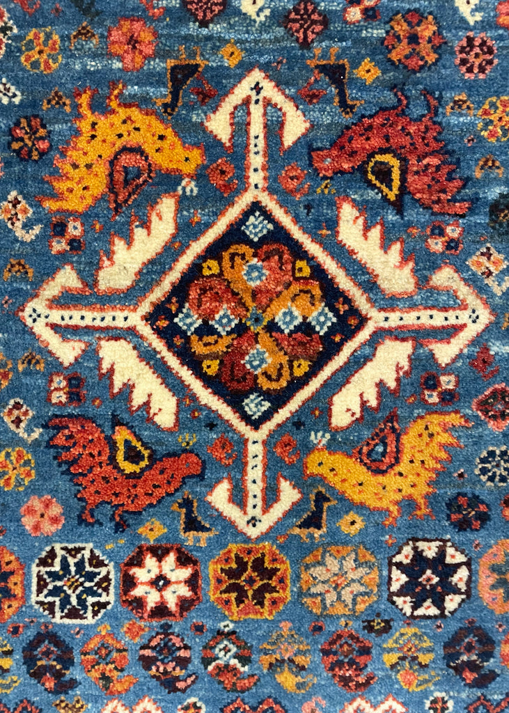 2'4"x2'6" Qashqai Hand Knotted