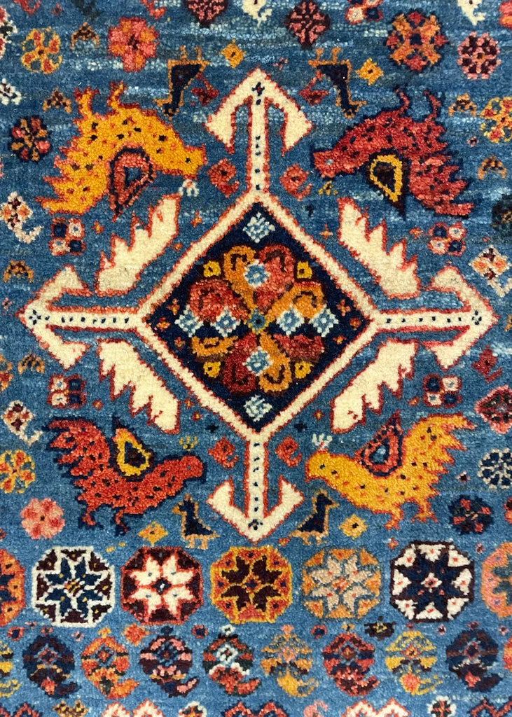 2'4"x2'6" Qashqai Hand Knotted