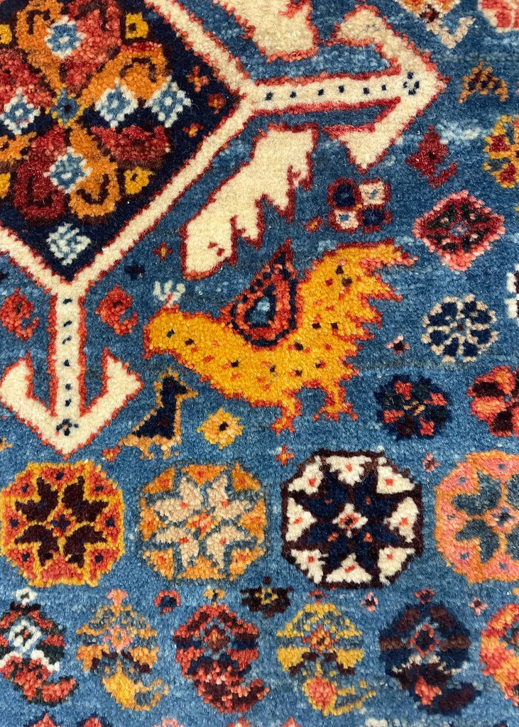 2'4"x2'6" Qashqai Hand Knotted