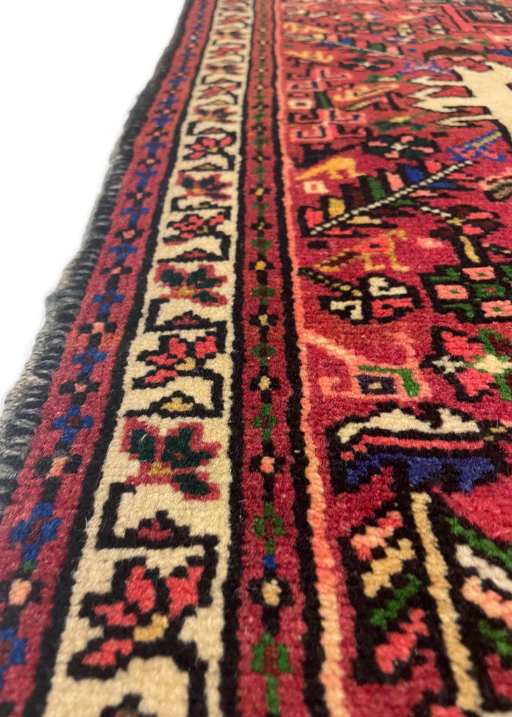 2'4"x3'1" Hamadan Hand Knotted