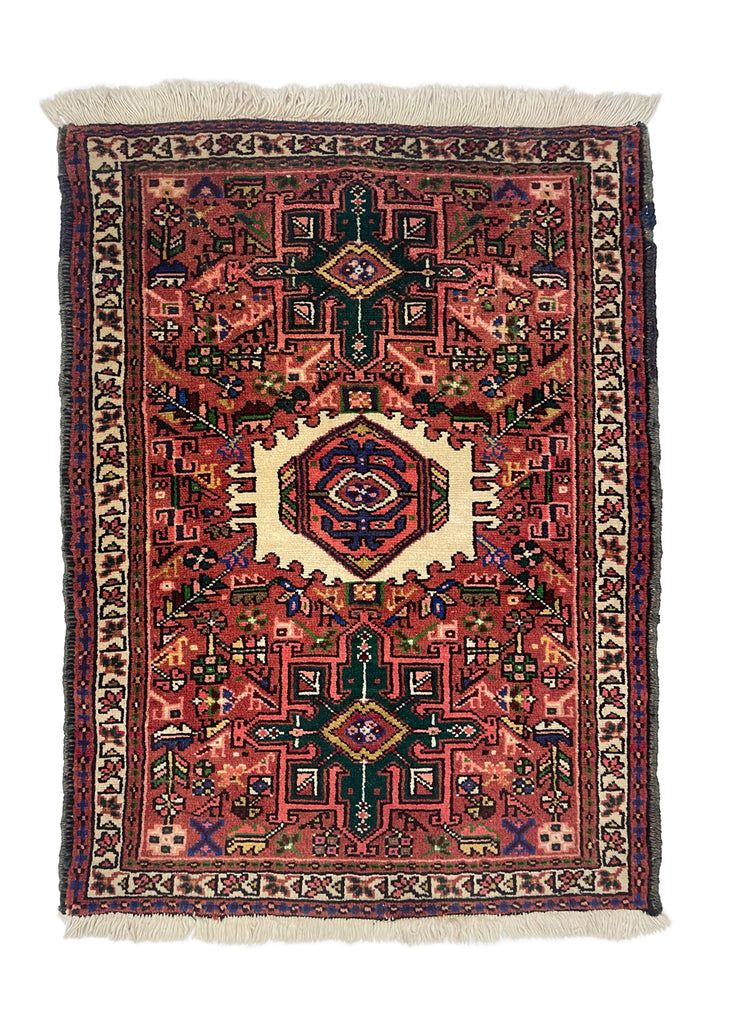 2'4"x3'1" Hamadan Hand Knotted
