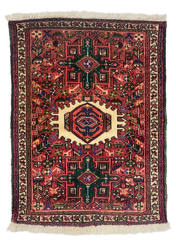 2'4"x3'1" Hamadan Hand Knotted