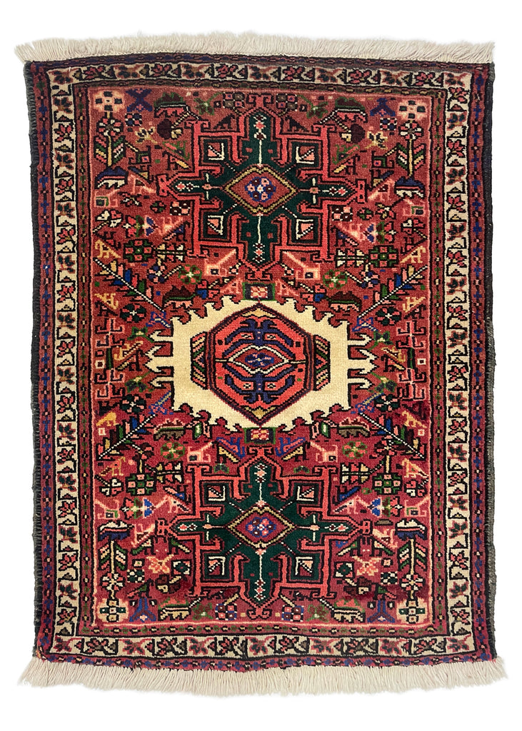 2'4"x3'1" Hamadan Hand Knotted
