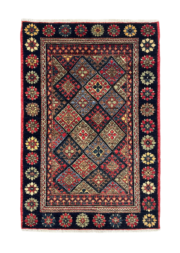 2'4"x3'5" Jaf Kurd Hand Knotted