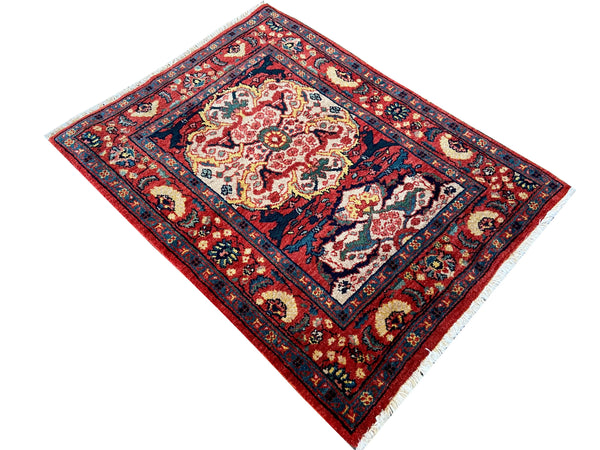 2'5"x3'1" Farahan Hand Knotted