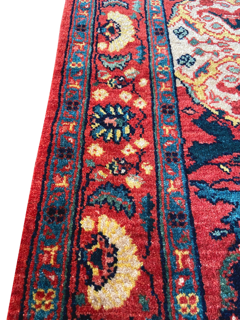 2'5"x3'1" Farahan Hand Knotted