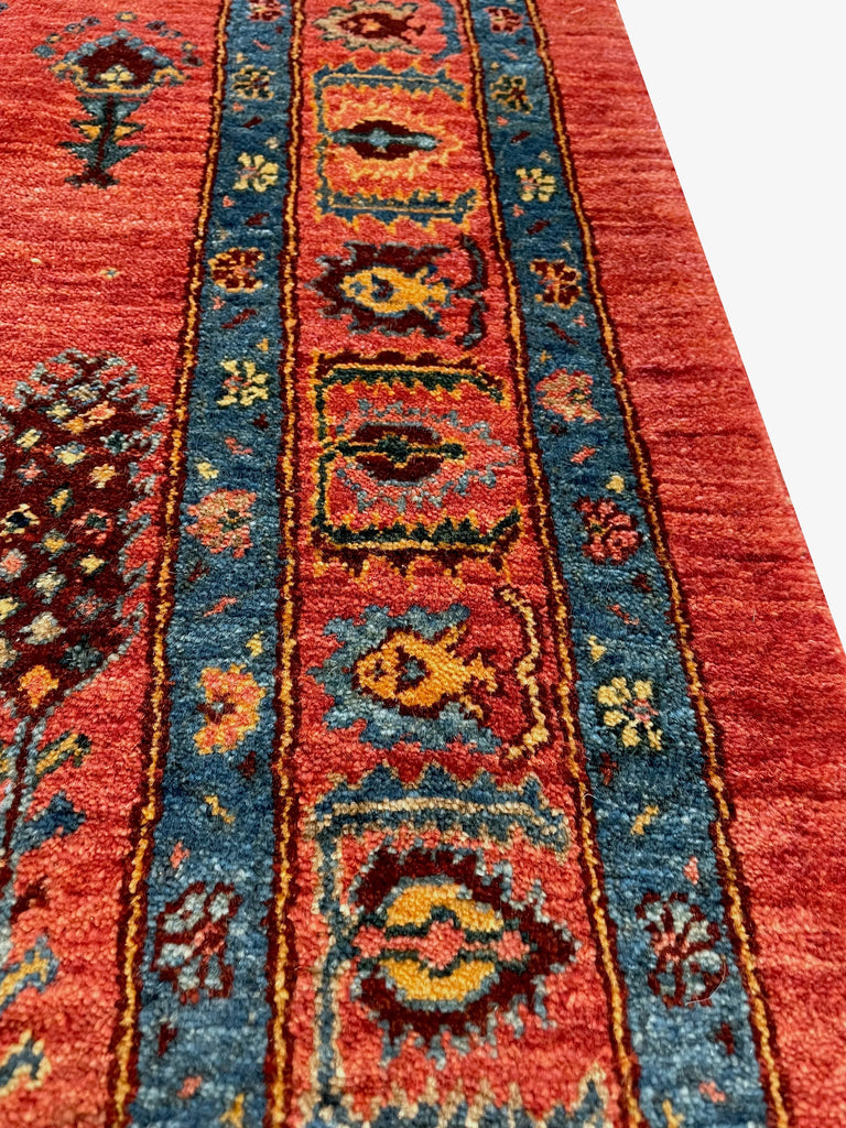 2'6"x10'1" Khamsehbaf Hand Knotted