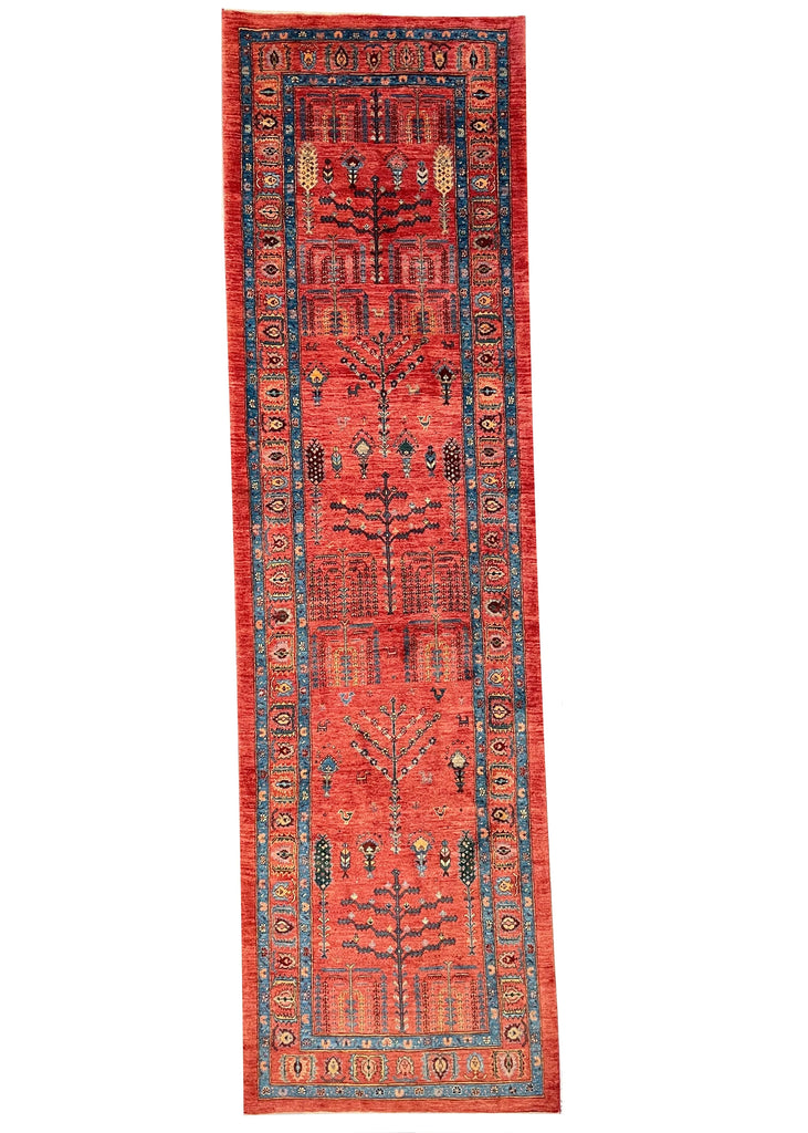 2'6"x10'1" Khamsehbaf Hand Knotted