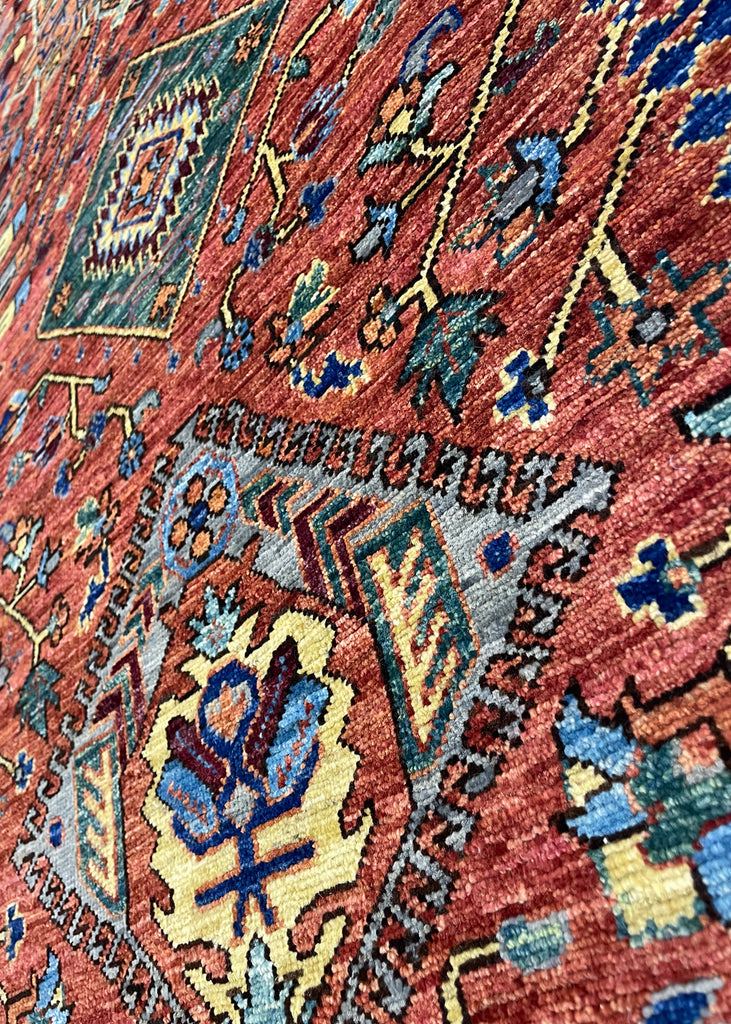 2'6"x13'9" Karaja Hand Knotted