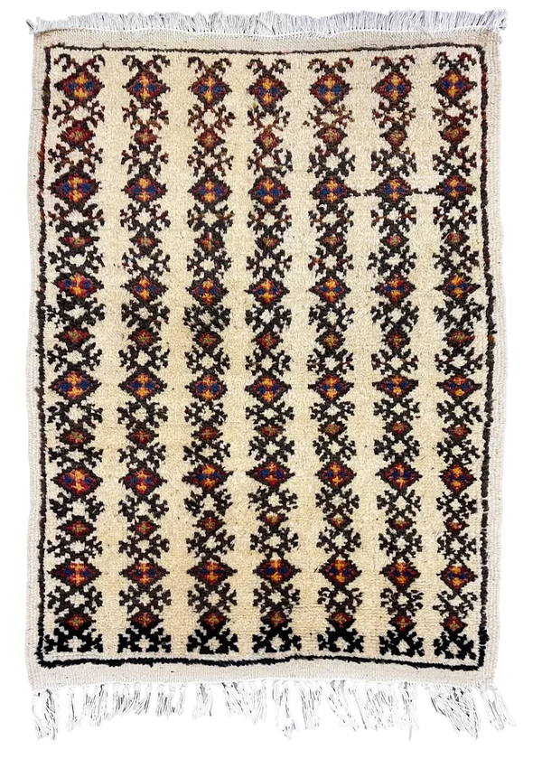 2'6"x3'5" Beni Ouarain Tribal Hand Knotted