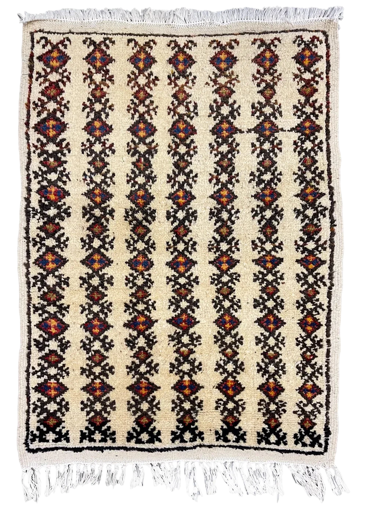 2'6"x3'5" Beni Ouarain Tribal Hand Knotted