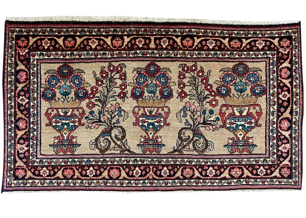 2'6"x4'6" Afshar Hand Knotted